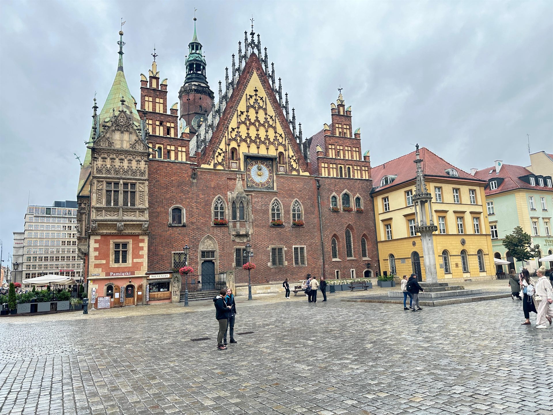 Wrocław's market square with the old town hall